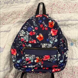 Navy Floral Backpack